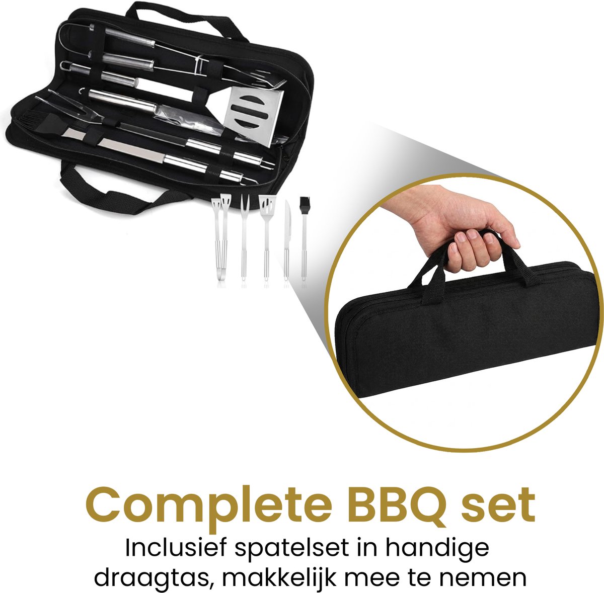 Alora Houtskool Barbecue - Inclusief Spatelset - Geïntegreerde Thermometer, Warmhoudrek, Asopvangbak & Zijtafel - BBQ op Wielen - met Deksel - Zwart – foto 5