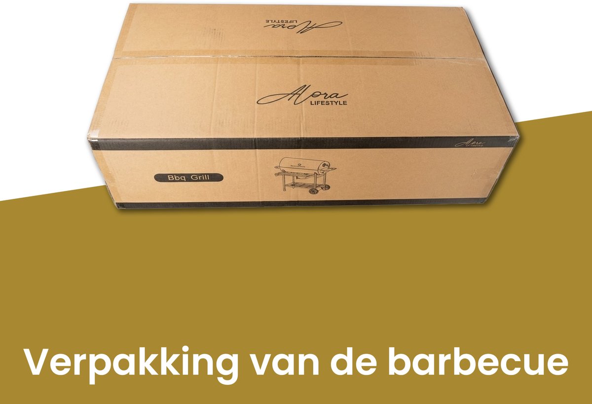 Alora Houtskool Barbecue - Inclusief Spatelset - Geïntegreerde Thermometer, Warmhoudrek, Asopvangbak & Zijtafel - BBQ op Wielen - met Deksel - Zwart – foto 7