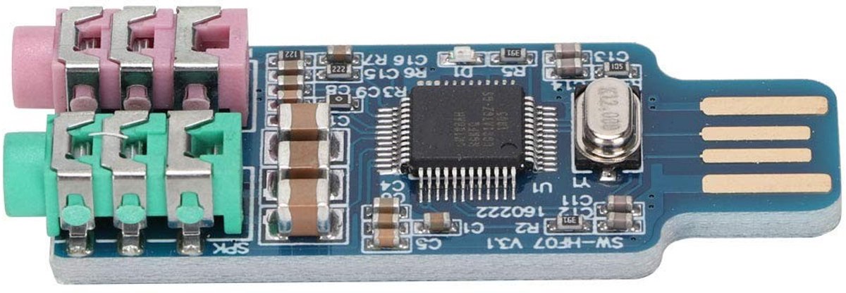 Allecto - Externe geluidskaart USB CM108 - Geluidsinterface - Computer - Laptop - Audio-interface - Geluidskaart USB - Geluidskwaliteit - Draagbaar...
