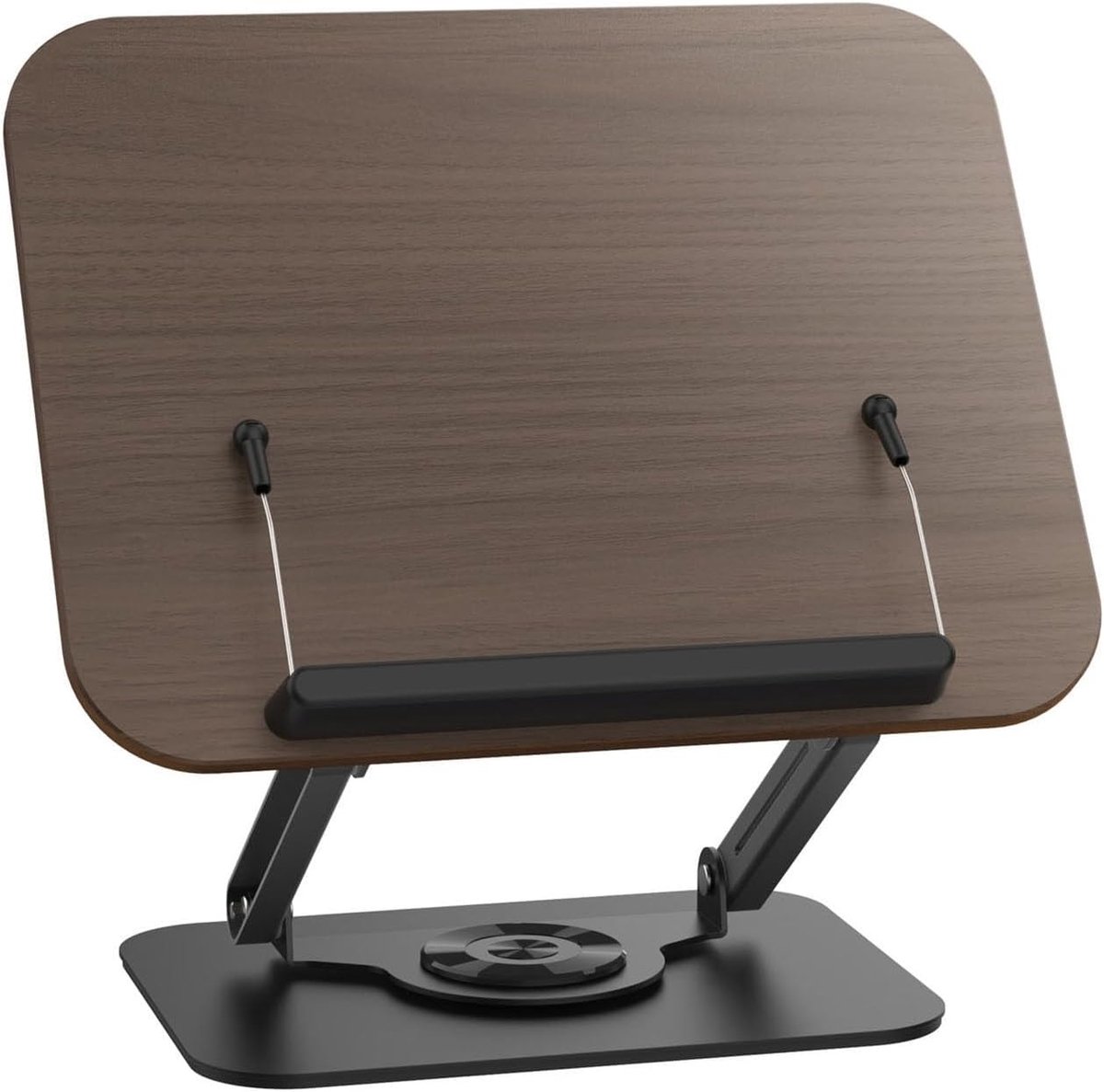 Boekenstandaard - Leeshouder - Studeren Koken - 360 Graden Draaibaar - 33 x 25 x 7 cm - Zwart