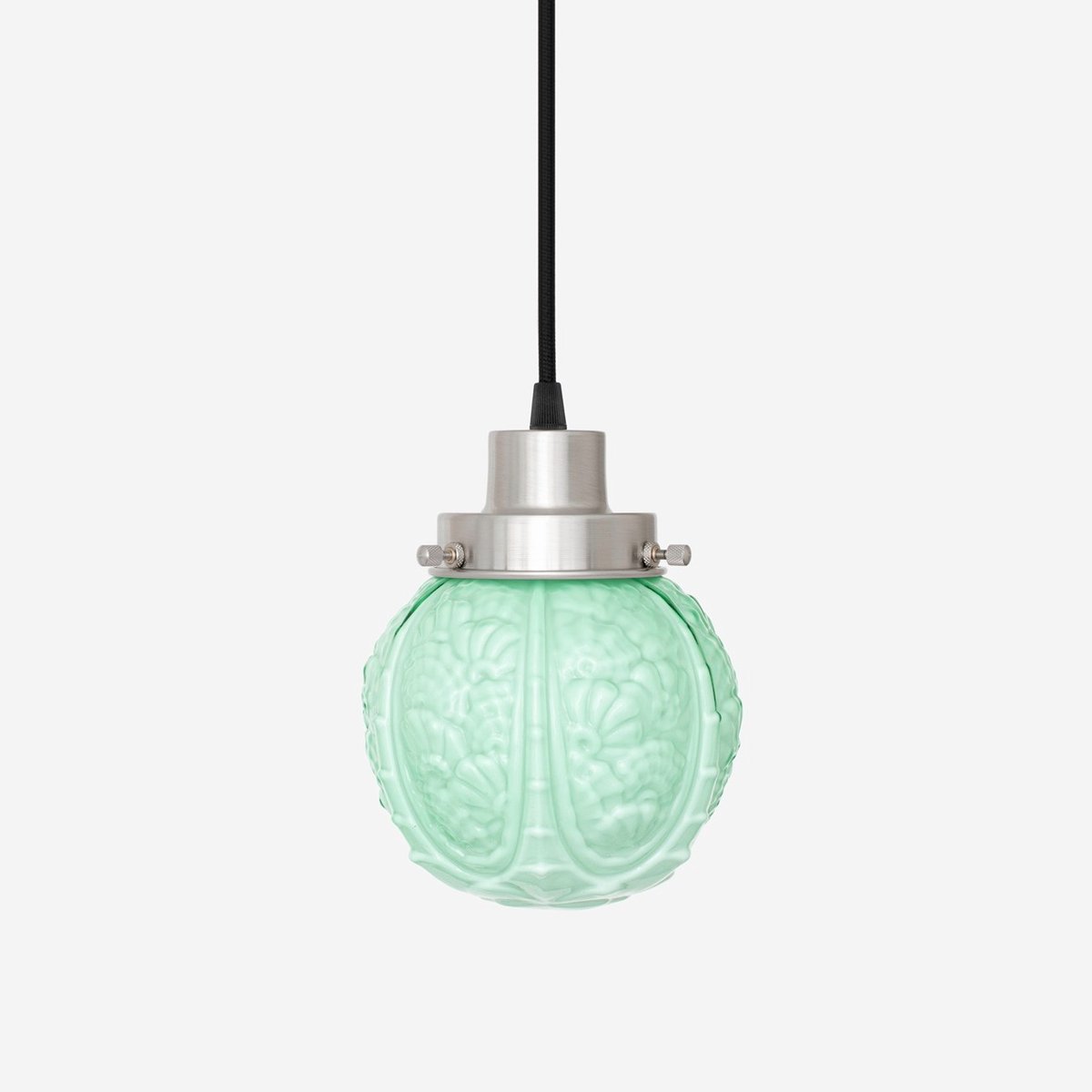 Coloured by Art Hanglamp aan snoer Guimard Flower Mint 20's Matnikkel - Art Deco Trade Zachtgroen