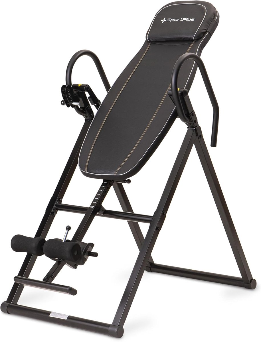 Inversiebank - Zwaartekrachttrainer - Ontlasting wervelkolom - 6 Inversiehoeken - Tot 135 kg - Zwart
