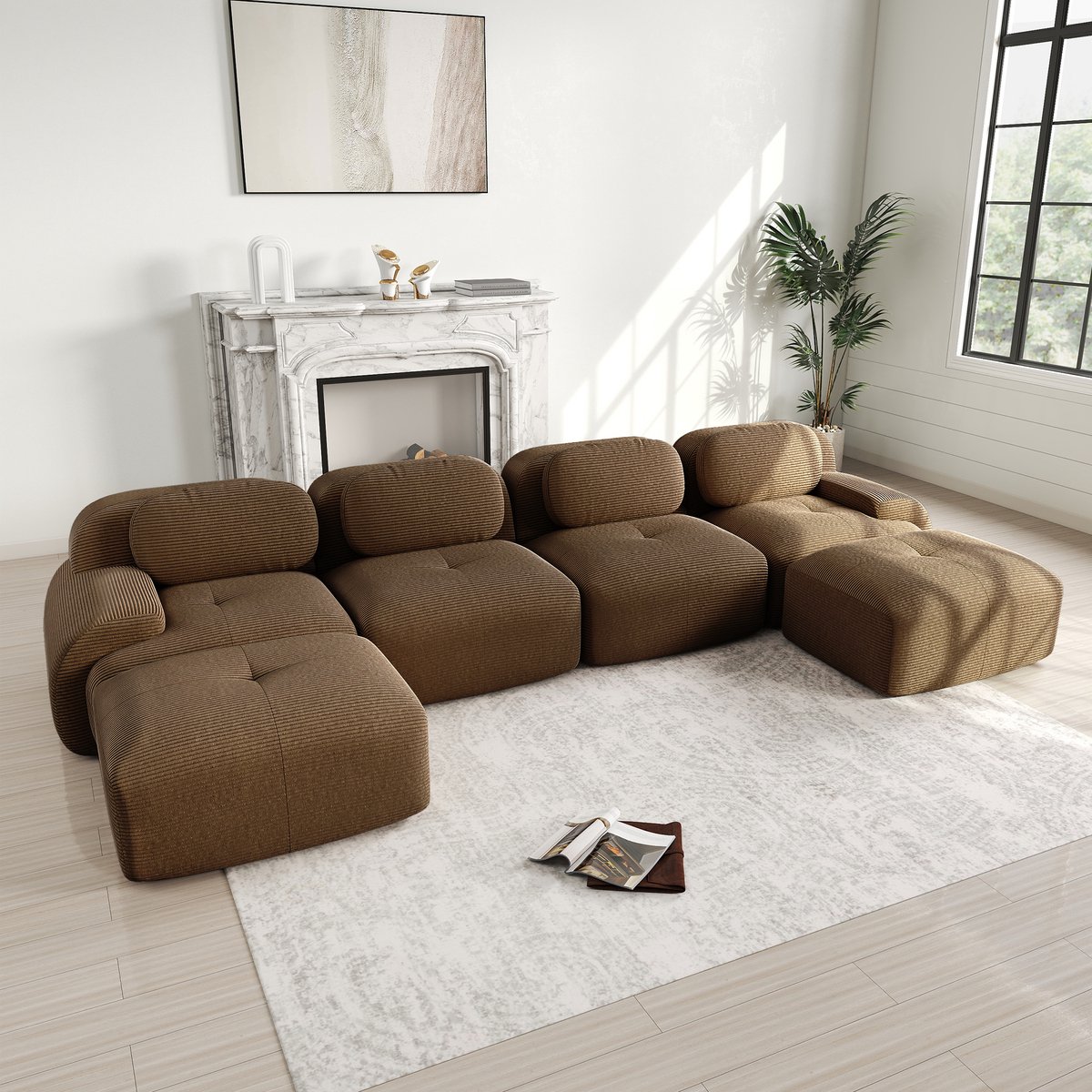 Wishdor - Modulaire Hoekbank - Frameloos En Ergonomisch - Voor Woonkamer En Slaapkamer - R