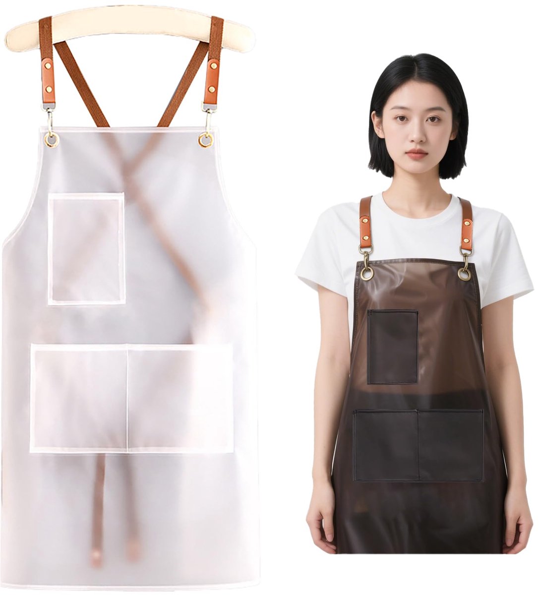 Unisex Transparant PVC Waterdichte Schort - Voor Keuken, Afwassen & Koken-Belle's product