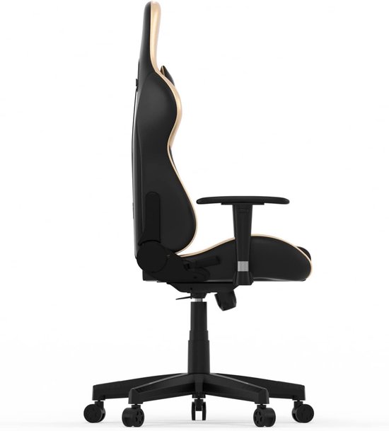 Gaming Stoel - Bureaustoel Racen - Comfortabel Zitten - Verstelbare Rugleuning - 135cm Hoog - Zwart Goud — afbeelding 4