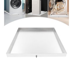 Opvangbak Wasmachine - Lekkagebak Apparaten - Water Opvang - Verhoogde Rand - 81x76x6.3cm - Zilver