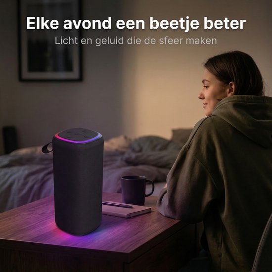 Cheqo® Bluetooth Speaker - Draadloze Speaker - Portable Speaker - Draagbare Speaker - Bluetooth Box - Bluetooth Luidspreker - Draadloze Luidspreker - Speaker met Licht - Speaker met Rgb - Speaker met Verlichting — afbeelding 3