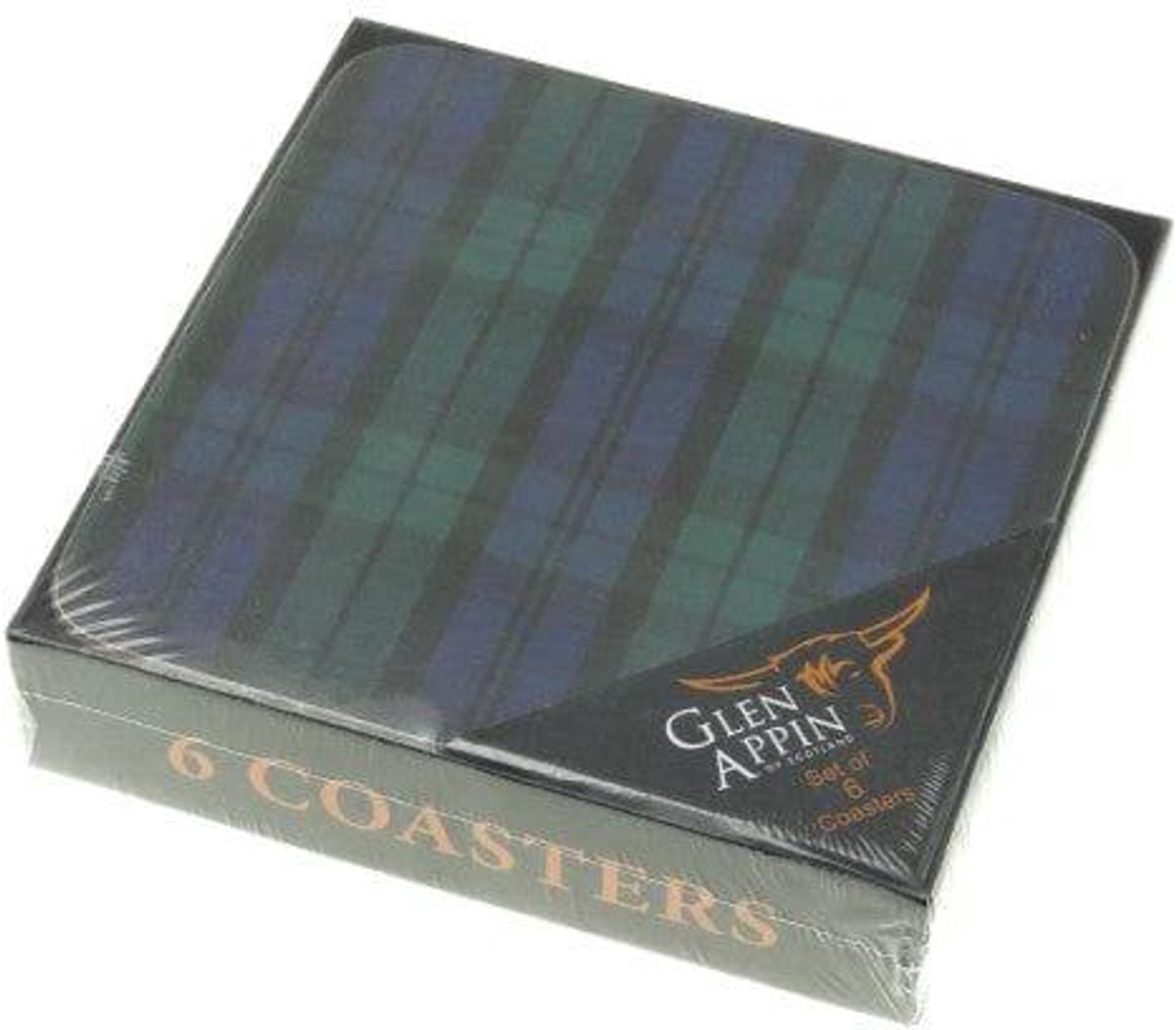 Onderzetters Black Watch 6 stuks - kurk - Glen Appin of Scotland
