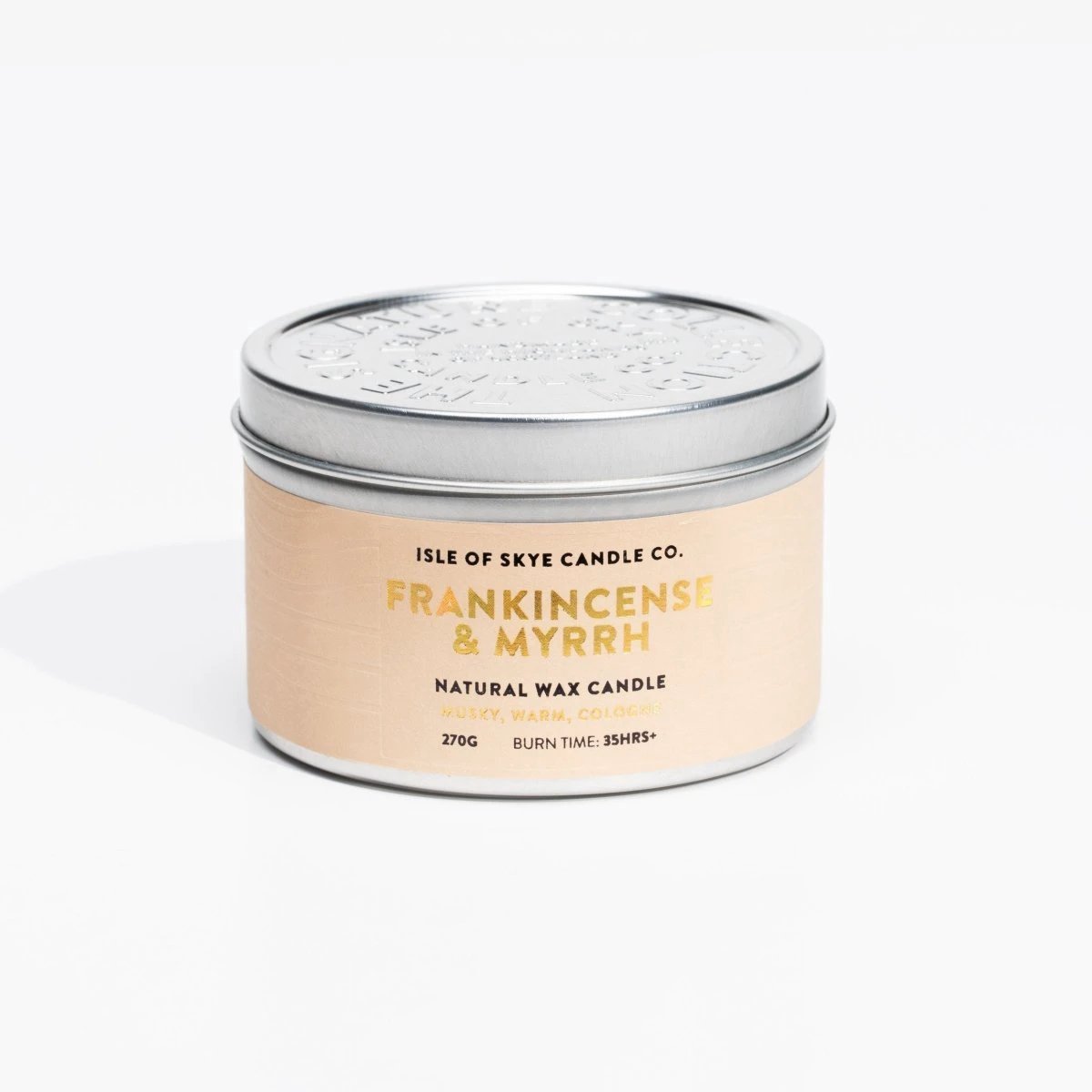 Geurkaars Wierook Blikje - 30 uur - Sojawas - Isle of Skye Candle
