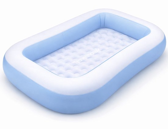 Travelhawk Zwembad - Speelzwembad - Zwembad Kinderen - Opblaasbaar - 166x100x25cm - 90L - Blauw