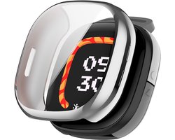 By Qubix - Geschikt voor fitbit Ace LTE beschermhoesje - case - Zilver