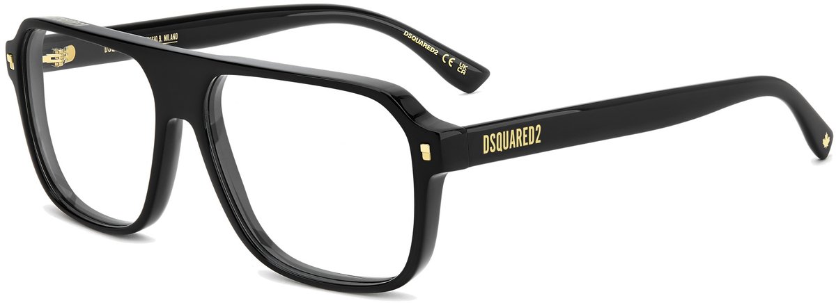 Dsquared2 D2 0203 Black 57/14/145 MAN Brilmonturen