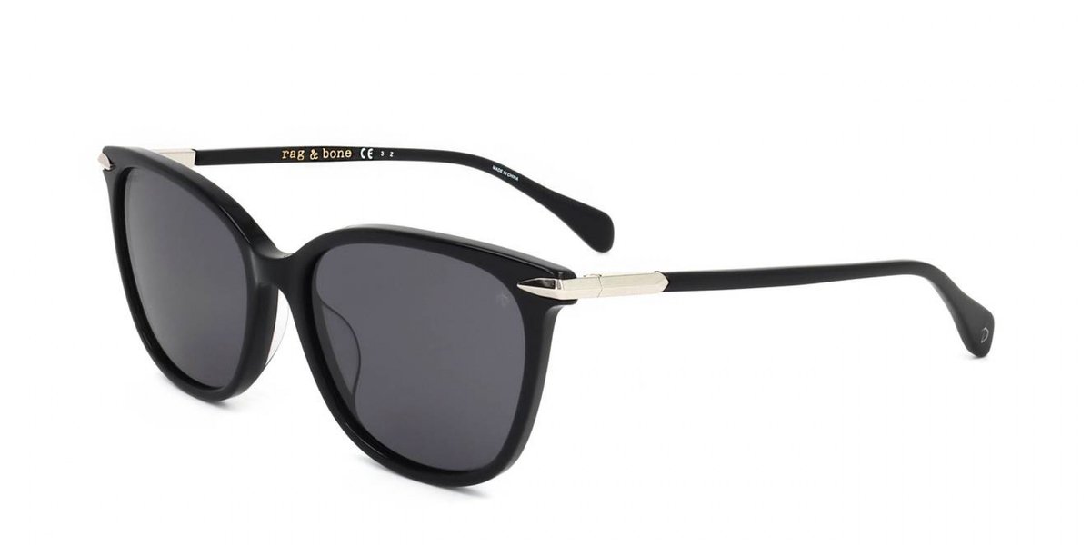 Rag & Bone RNB1035/S Black silver 55/17/140 WOMAN Zonnebrillen