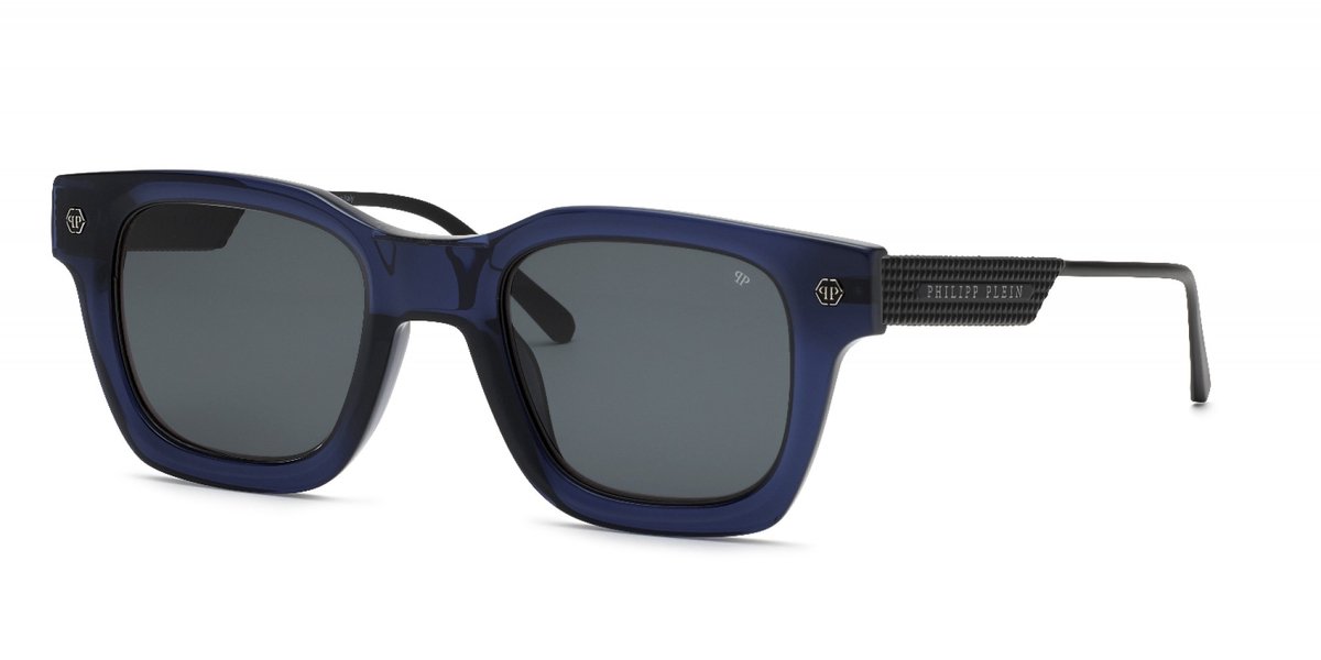 Philipp Plein SPP105M Blu trasparente 50/24/145 MAN Zonnebrillen