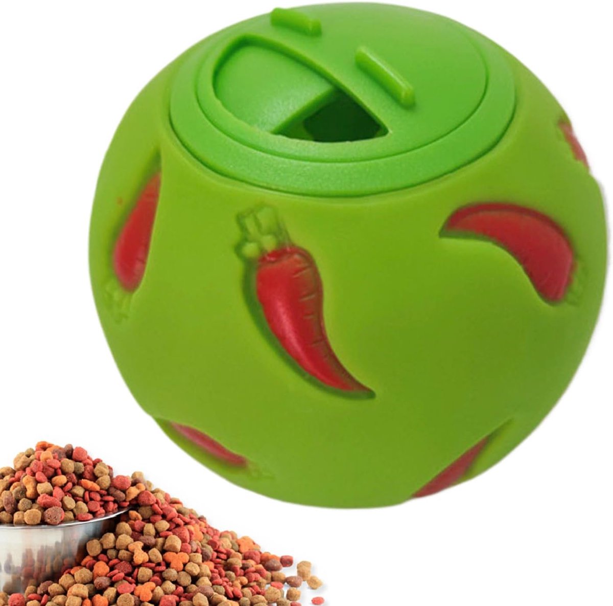 Voerbal Speelgoed - Knaagdier Bal - Interactief Voeren - Duurzaam PVC - 7.5 x 7.5 cm - Meerkleurig