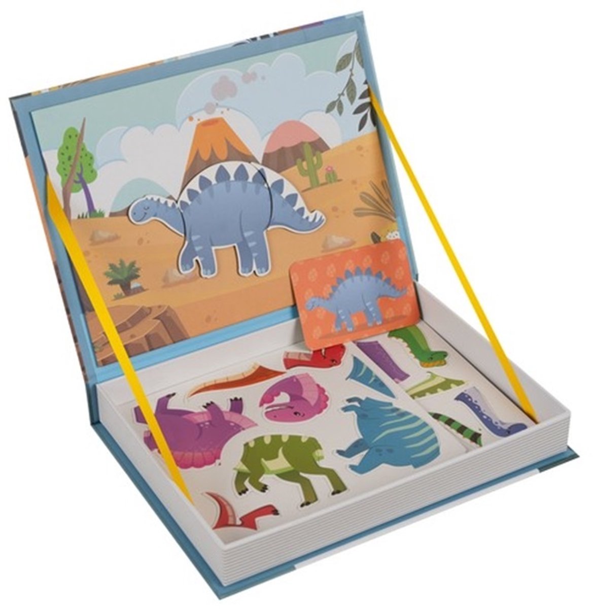 Bobbel Home – Magnetische Puzzelboek - Dinosaurussen editie – Kinderboek - Kinderpuzzel - Puzzelboekje