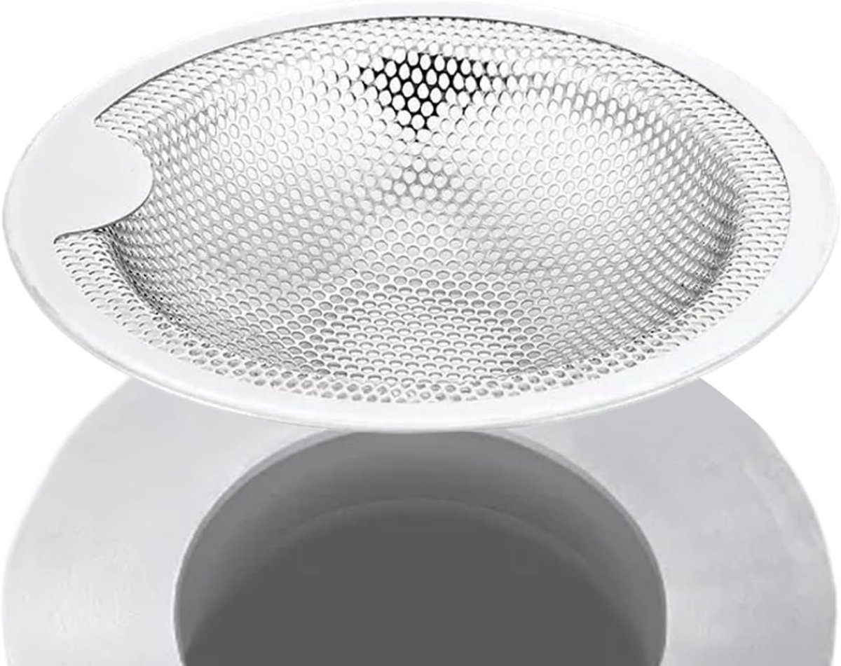 Spoelmand Keuken - Afvoerzeef Douche - Verstopping Voorkomen - Met Handgreep - Klein 5cm