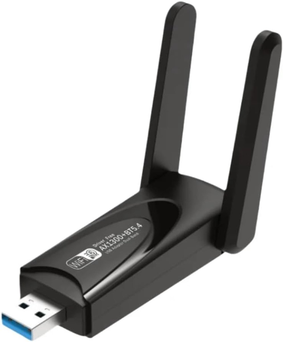 WiFi Adapter - Draadloze Netwerkkaart - Snelle Internet Verbinding - Dubbele Antennes AC1200 - 12 x 8 x 2 cm