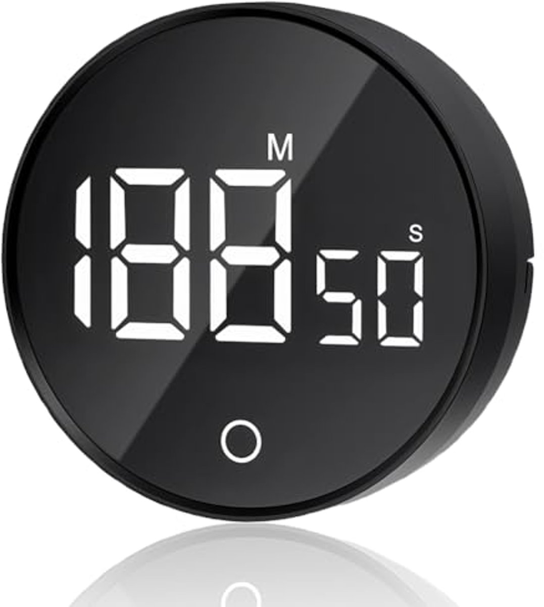 Magnetische visuele timer – 60-minuten afteltimer met 3 volumeniveaus – 1 stuk – Keukentimer met LED-display – Productiviteitstimer voor studeren, sporten, koken en bakken