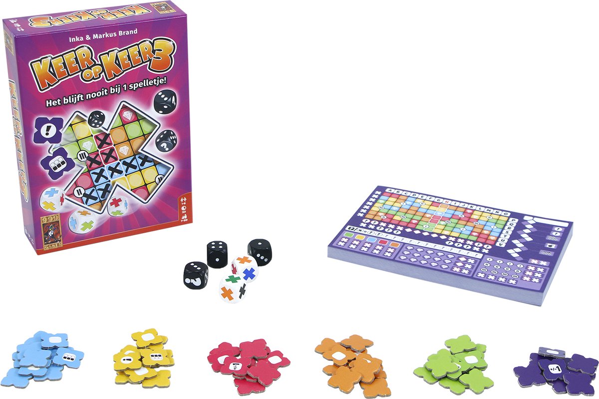 999 Games - Keer op Keer 3 - Vervolg op het immens populaire dobbelspel Keer op Keer - Gezelschapsspel - Familiespel - Educatief spel - Klein cadeautje — afbeelding 7