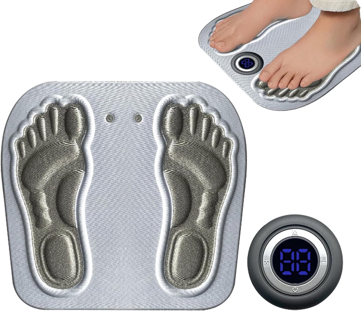 Voetstimulator EMS - Voetmassage Pad - Spierontspanning Bevorderen - Meerdere Modi Deep Tissue - 33 x 29 x 1 cm