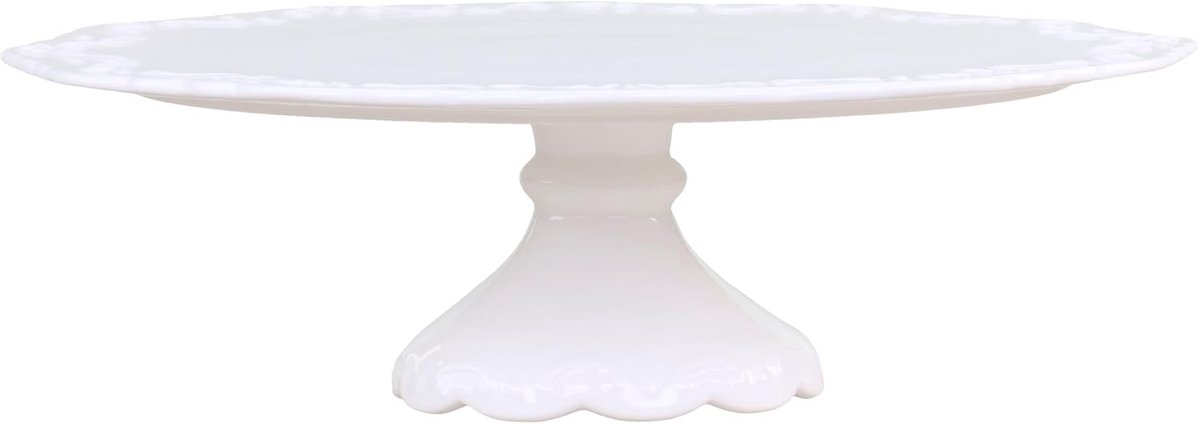 Gebaksbord - Taartplateau - Taart Presenteren - Met Voet - 29 cm Diameter - Wit