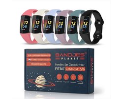 Set Van 6 Siliconen Bandjes Geschikt voor Fitbit Charge 5 / Charge 6