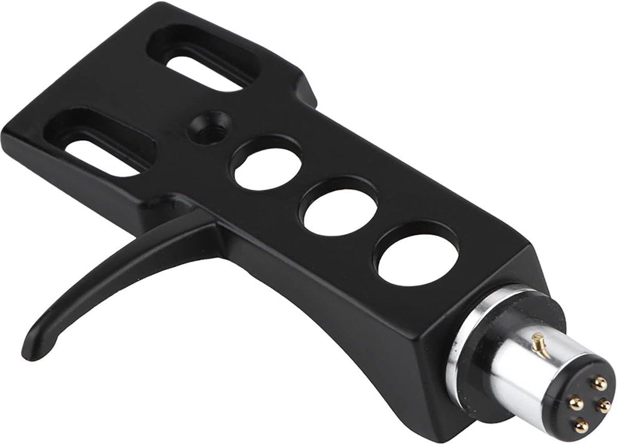 Draaitafel Headshell - Phono Mount - Muziek Luisteren - Zuurstofvrije Koperdraden - 6.3cm Lengte - Zwart