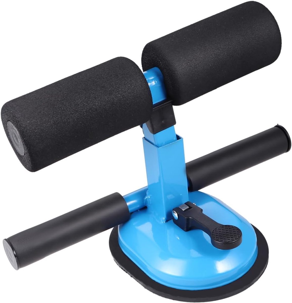 Buikspiertrainer - Fitness hulpmiddel - Kracht trainen - Zuignap stabiliteit - 15x16x15 cm - Blauw