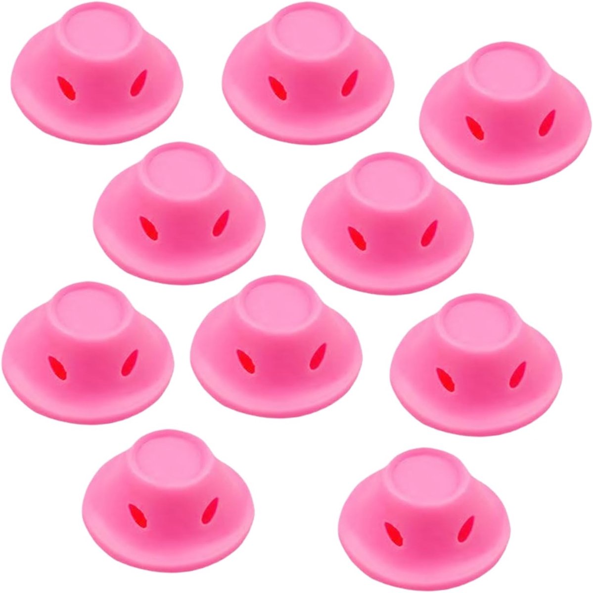 Haar Krul Set - Zonder Hitte Krulers - Natuurlijke Krullen - Herbruikbaar Flexibel Materiaal - 10 Stuks - Rood