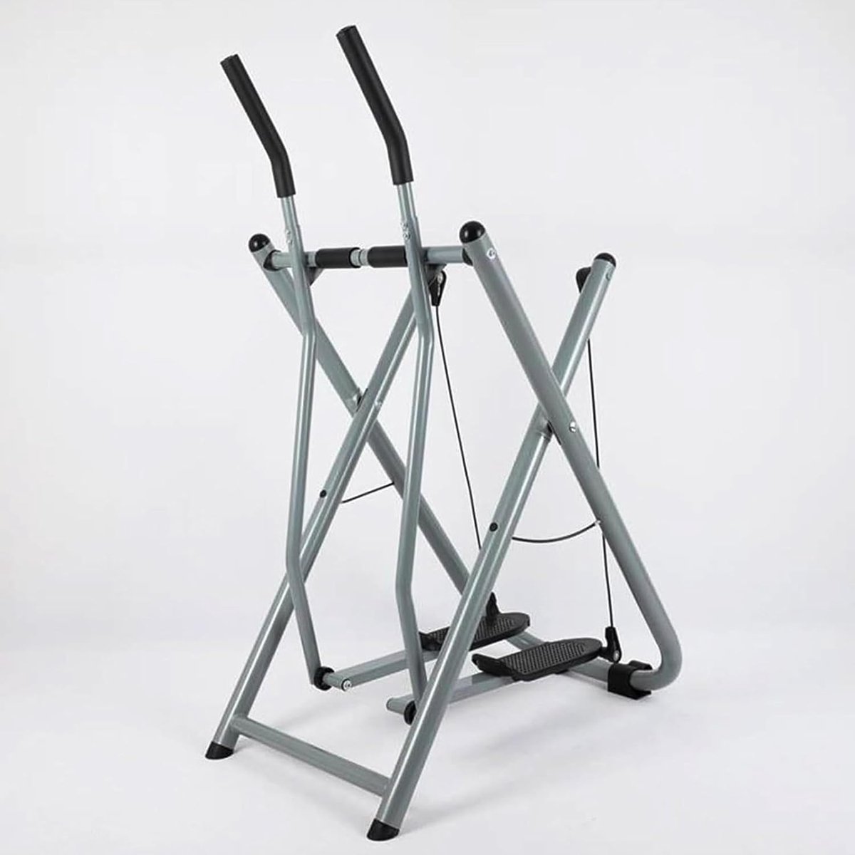 Oefenmachine - Aerobics Stepper - Thuis Fitness - Opvouwbaar Ontwerp - 58x88x151 cm - Zilver