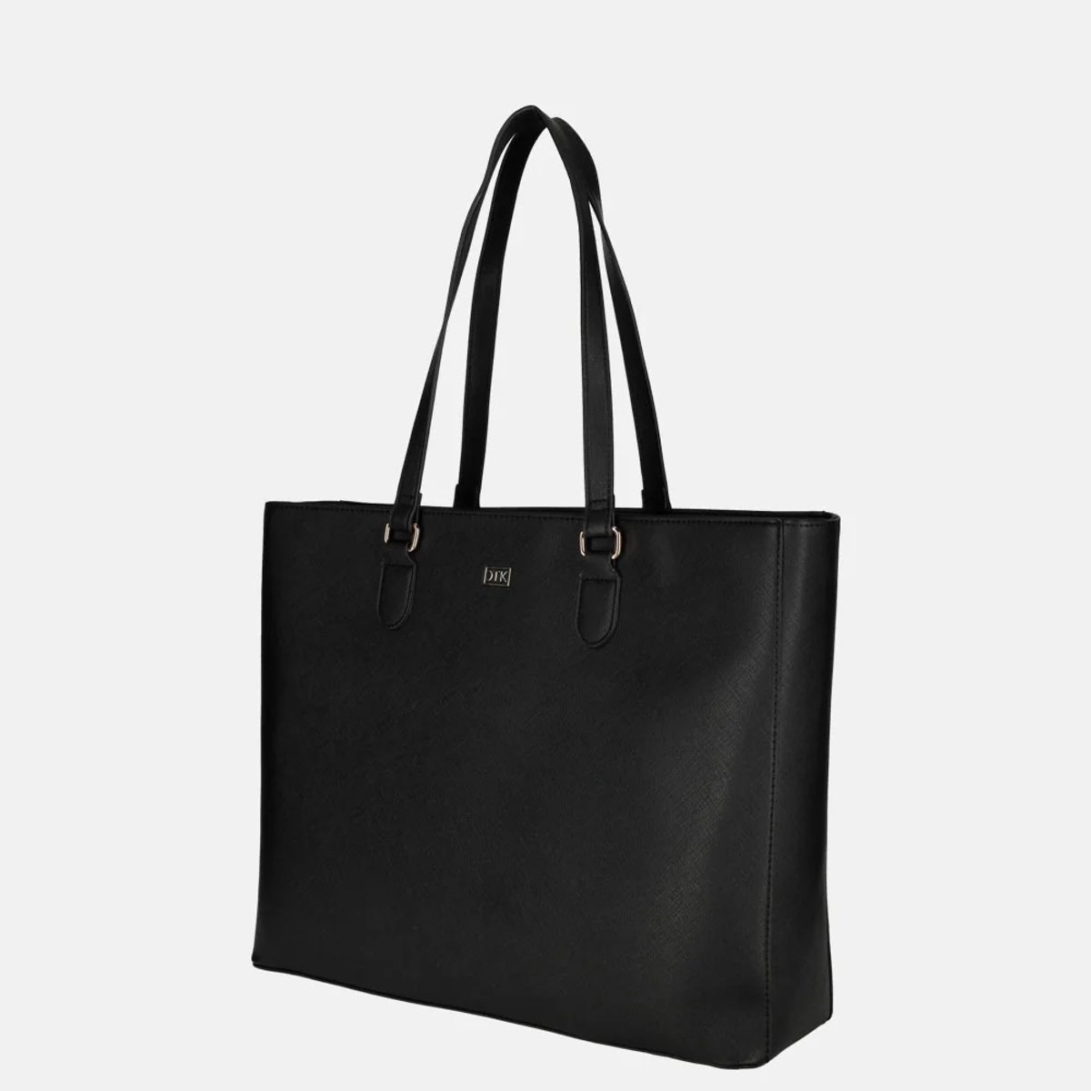 Duifhuizen Saffiano shopper L zwart