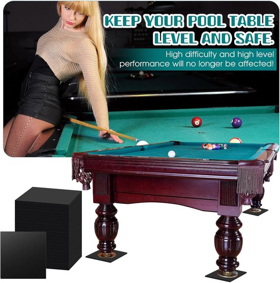 Biljart Tafel Shims - Pool Tafel Levelers - Tafel Stabiliseren - Duurzaam Rubber Materiaal - 3 Inch Diameter - Zwart — afbeelding 5