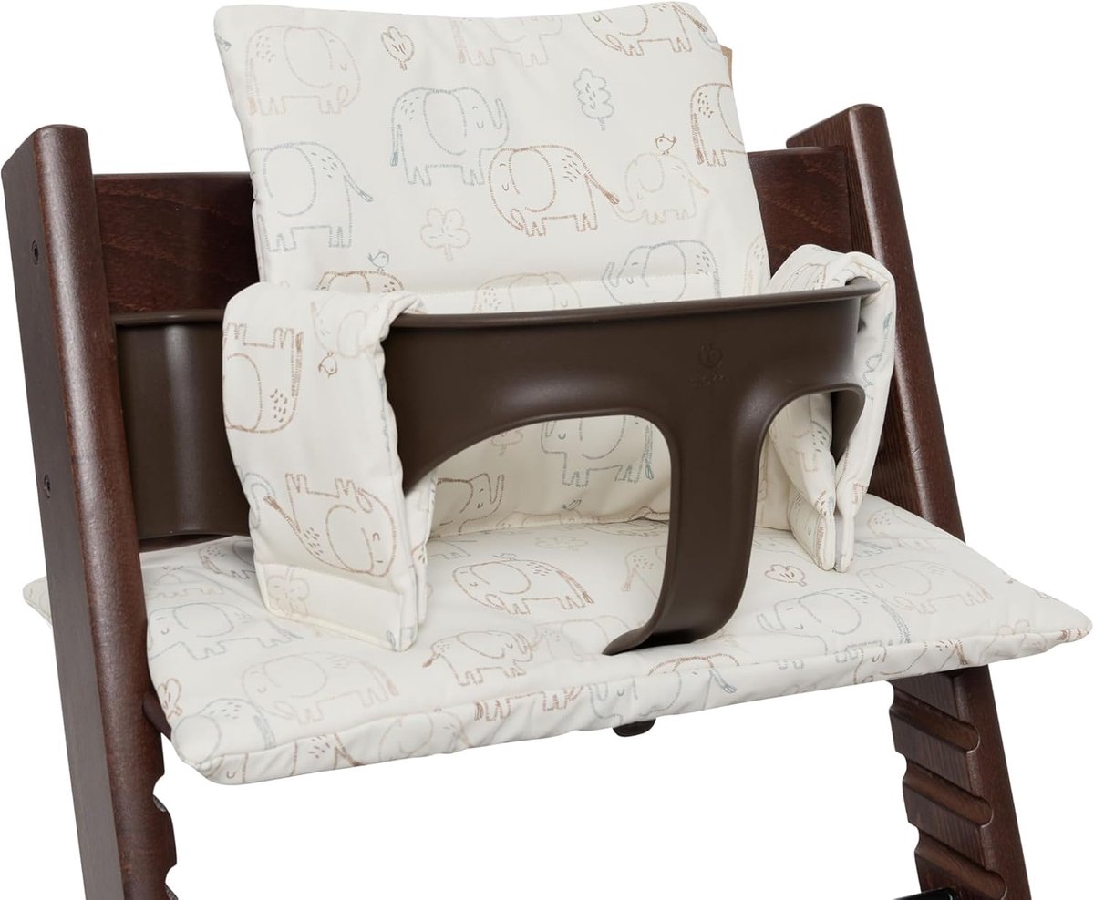 Zitverkleiner Kinderstoel - Stoelkussen Baby - Comfortabel Zitten - Gemakkelijk Afwasbaar - 27 x 45 cm - Olifant Print
