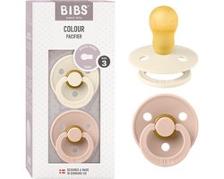 BIBS Colour Fopspeen - 18-48 mnd - 2-pack - Rond - Ivory/Blush