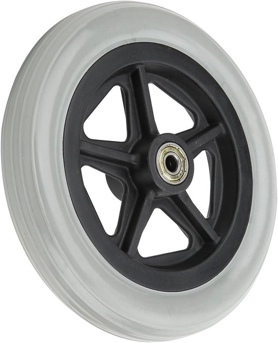 Rolstoel Voorwielen - Vervangende Wielen - Mobiliteit Verbeteren - Rubberen Banden - 7 Inch Diameter - Grijs — afbeelding 5