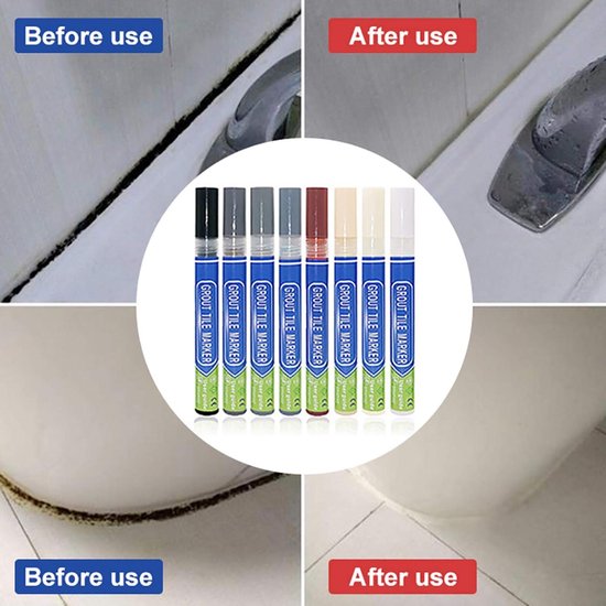 Tegel reparatiepen - Voegenstift - Vernieuwen voegen - Waterdichte dekking - 2 mm lijnbreedte - Zwart — afbeelding 3