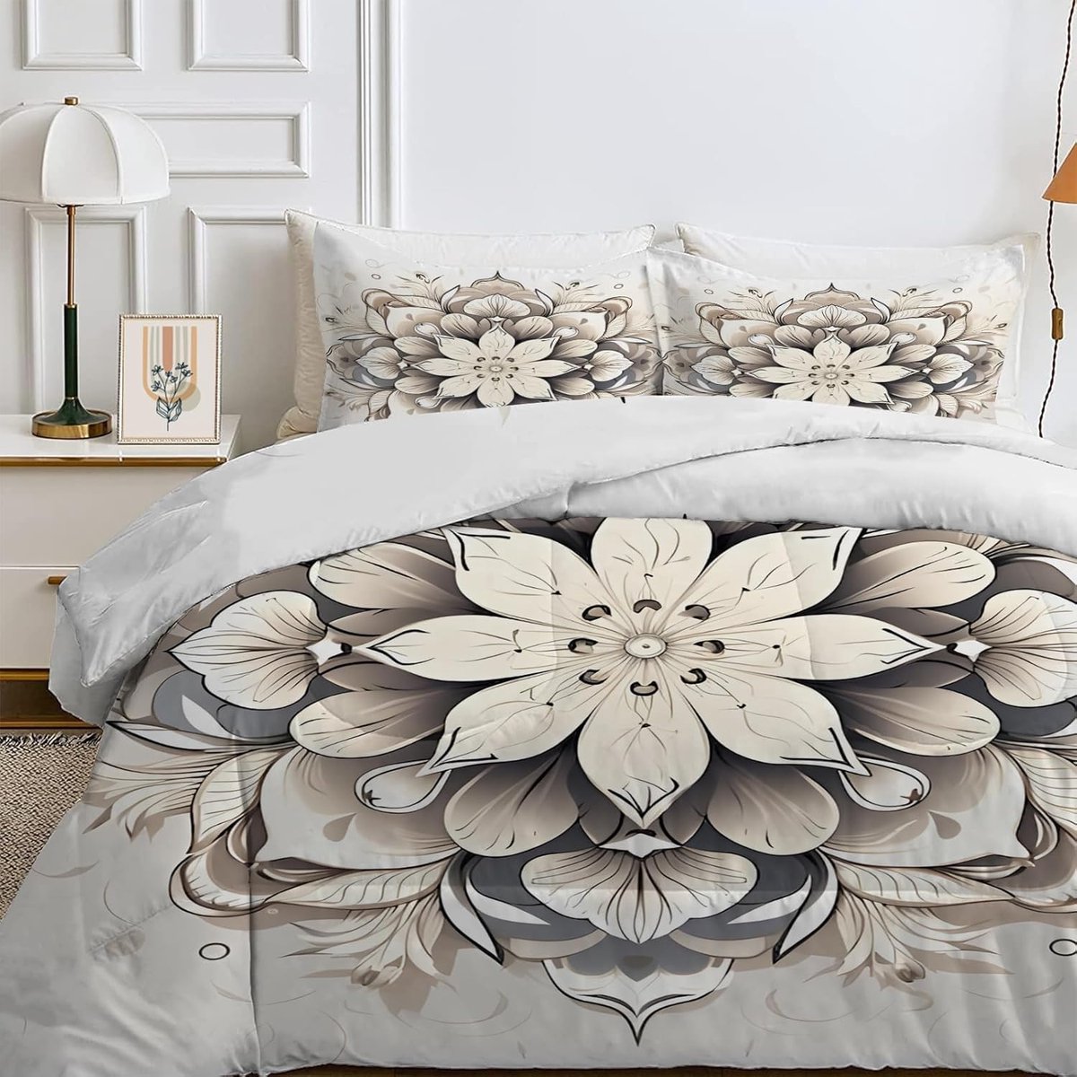 Dekbed Bloemen Boho - Zacht Slaapdeken - Heerlijk Slapen - Wasbaar Zonder Overdekking - 20