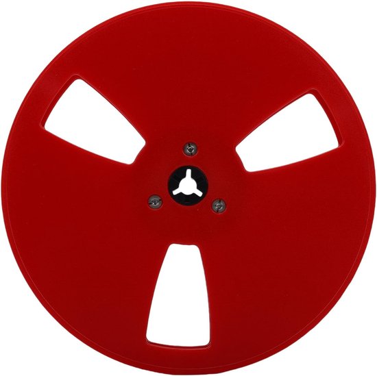 Lege Tape Spoel - Opname Haspel - Reel-to-Reel Spelers - NAB Flens 3 Gaten - 7 Inch Diameter - Rood — afbeelding 2