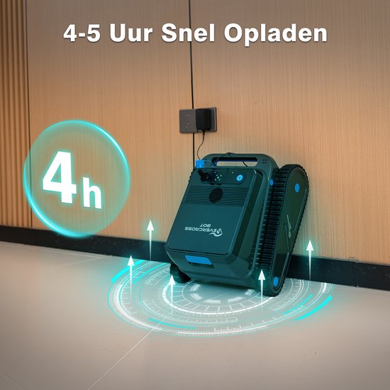 EVERCROSS BOT Y10 zwembadrobot, batterij zwembadrobot voor vloerreiniging, 100 min batterijduur, voor zwembaden tot 120㎡, automatische zwembadstofzuiger met zelfparkeerfunctie 180 um filter (Wit EVERCROSS BOT Y10 zwembadrobot, batterij zwembadrobot voor vloerreiniging, 100 min batterijduur, voor zwembaden tot 120㎡, automatische zwembadstofzuiger met zelfparkeerfunctie 180 um filter (Wit