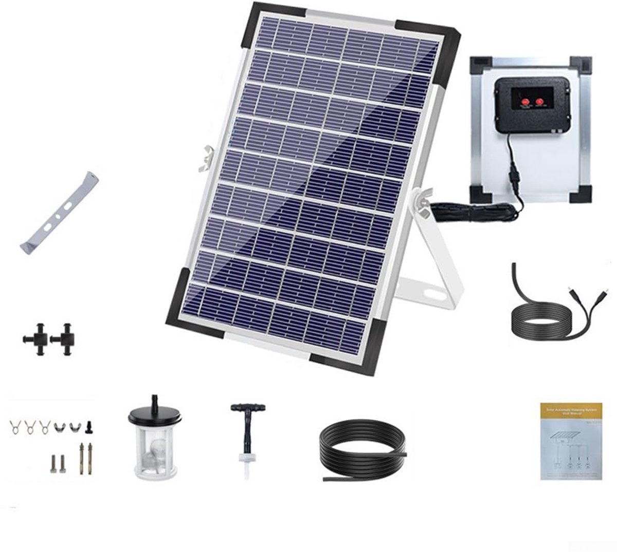 Automatisch Tuinsysteem - Zonne-irrigatie - Planten Water Geven - Getimede Besproeiing - 30m Slang - Zwart