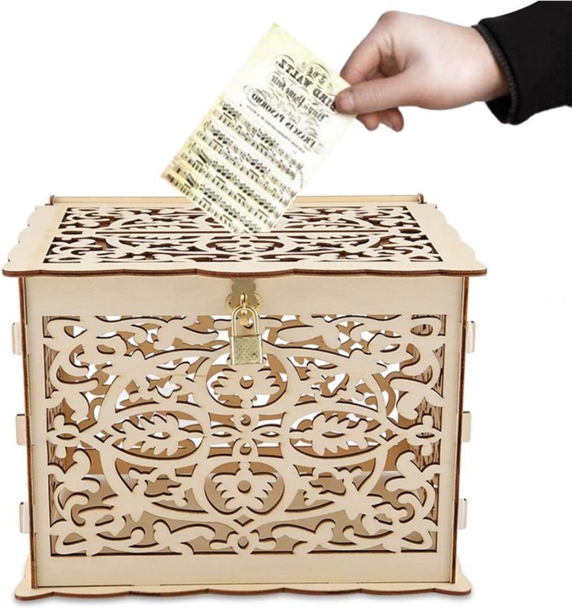 VIN® Enveloppendoos - Enveloppen doos – Geschenkdoos - Huwelijk – Bruiloft – Enveloppenkist Verjaardag – Enveloppedoos – Kistje Hout
