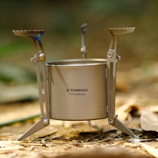Titanium Kampeerfornuis - Compact Kooktoestel - Outdoor Koken - Opvouwbare Potsteunen - 128 x 100mm — afbeelding 4