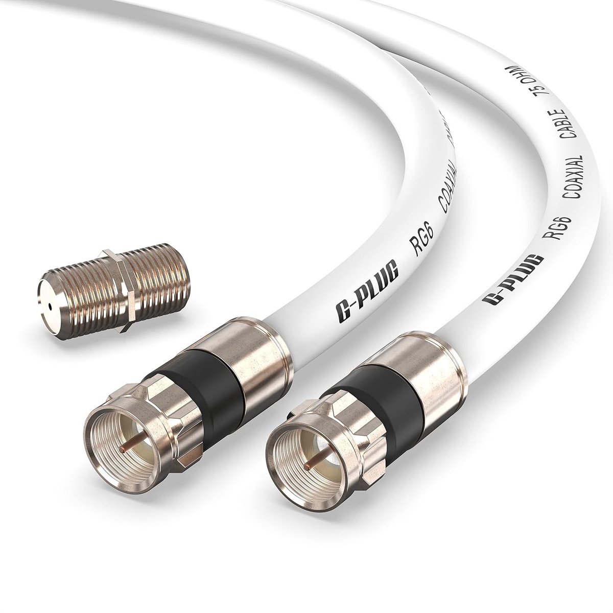 Coaxiale Kabelset - Internet Kabel - Signaaloverdracht - Dubbele O-ring - 5 Meter - Wit