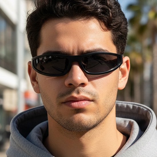 Zonnebril - Y2K-stijl - Creëer een coole look - Unisex - Street retro - Futuristisch - Geschikt voor vakanties, ravefeesten en outdoor-looks van Merkloos — afbeelding 4