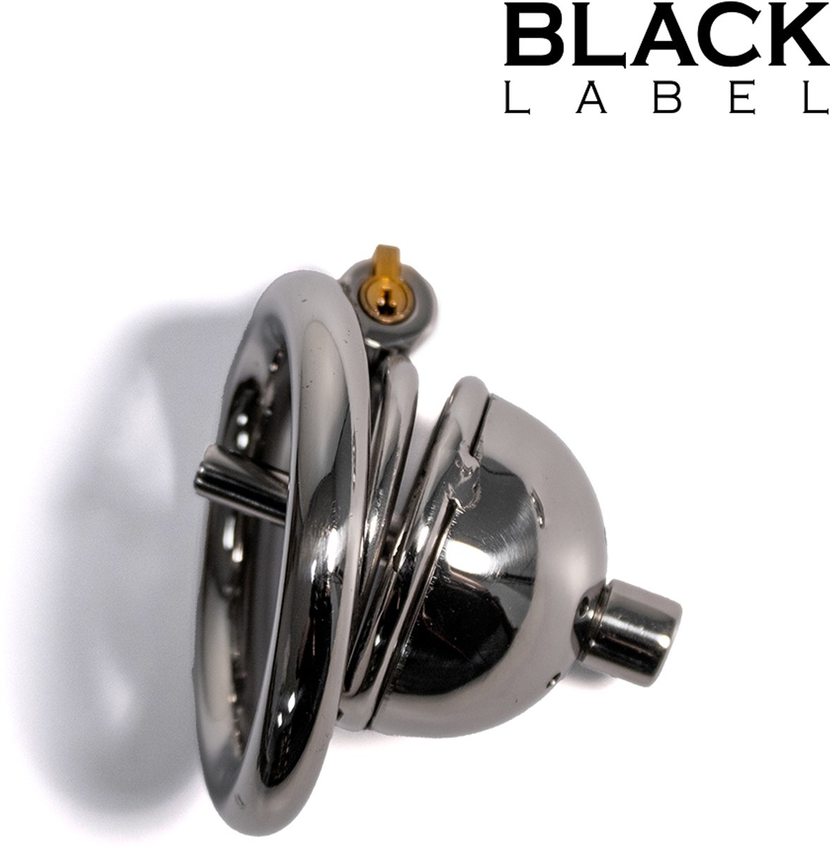 Black Label - The Knob Dome Chastity Cage - Verwijderbare sound