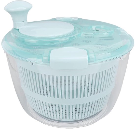 Slacentrifuge - Groente Droger - Salades Maken - Eén Hand Bediening - 5 Liter Capaciteit - Zeeblauw — afbeelding 3