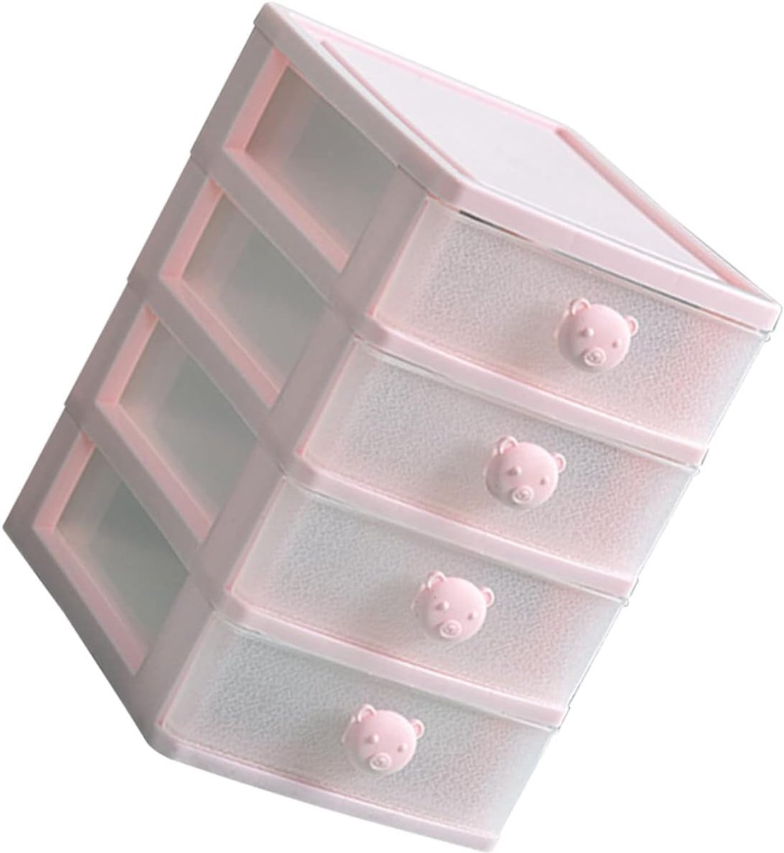 Ladekast Organizer - Bureau Opberger - Thuis Kantoor - Vlekbestendig Ontwerp - 20x17cm - roze