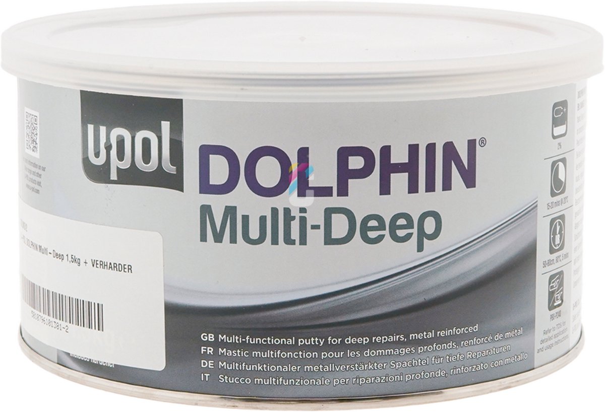 U-POL DOLPHIN Multi-Deep 2K Hoogvullende Plamuur 1,5kg + Verharder