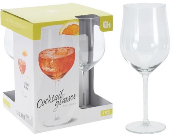Verpakking met 4 cocktailglazen en een afbeelding van een Aperol Spritz.